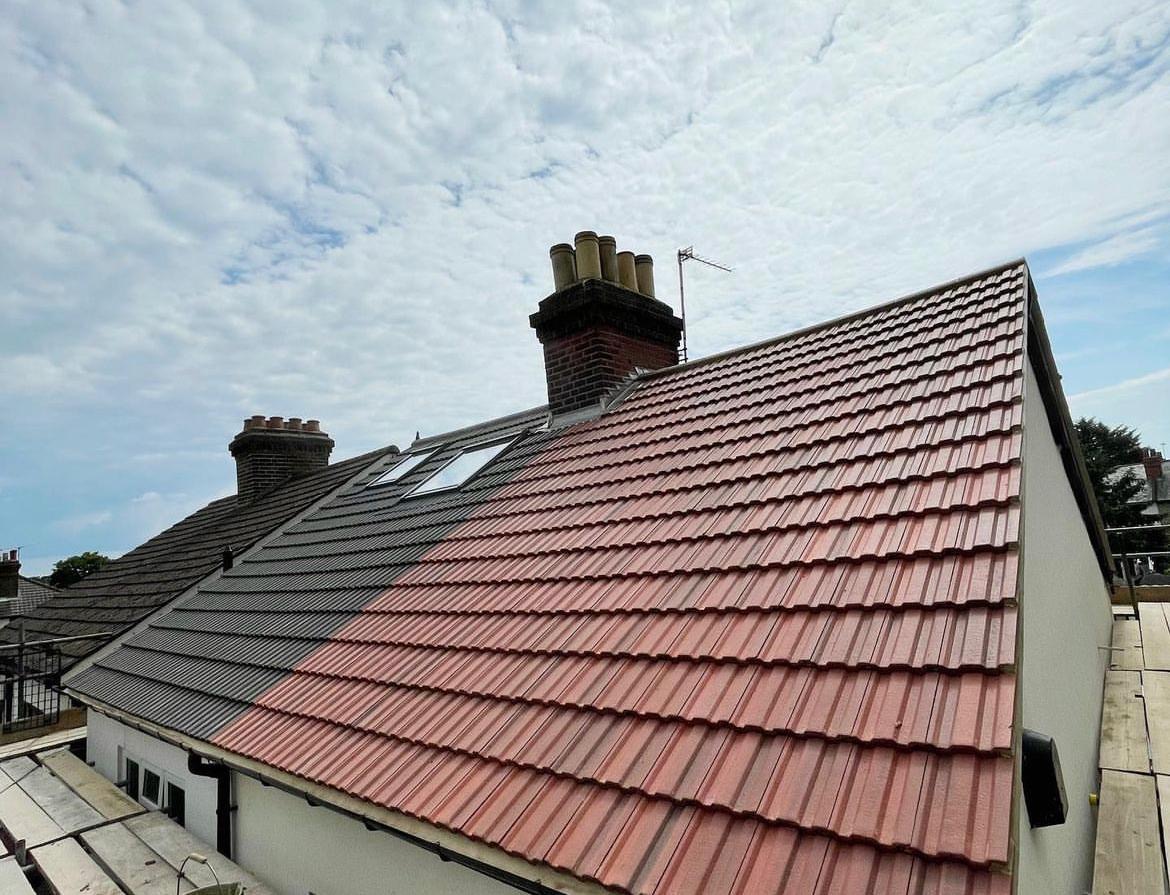 Red-tiled pitched roof